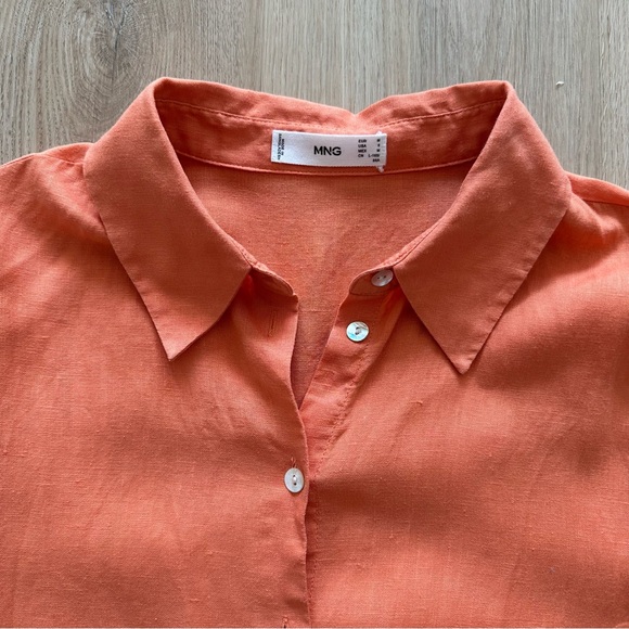 Mango Linen Button Down Shirt - Picture 6 of 10